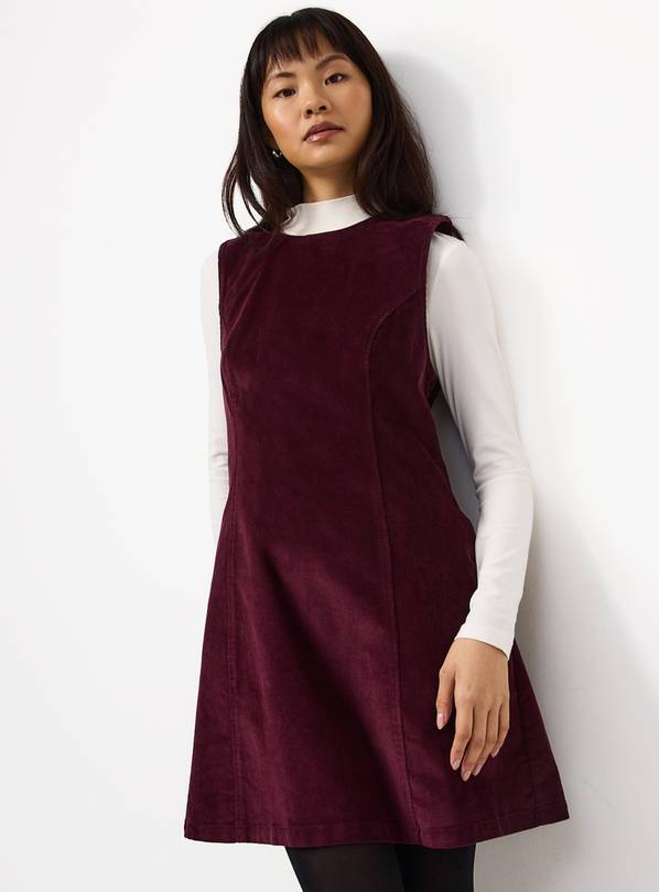 Red Corduroy Sleeveless Mini Dress  18